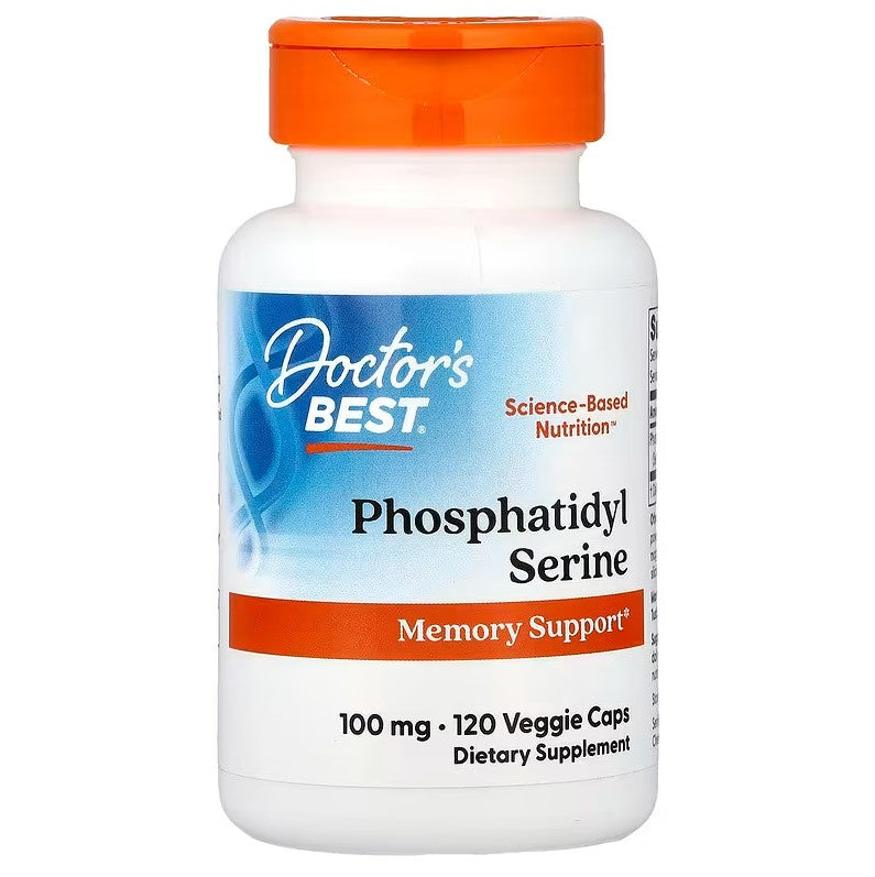 Doctor's Best fosfatidilserinas, 100 mg – 120 kapsulių