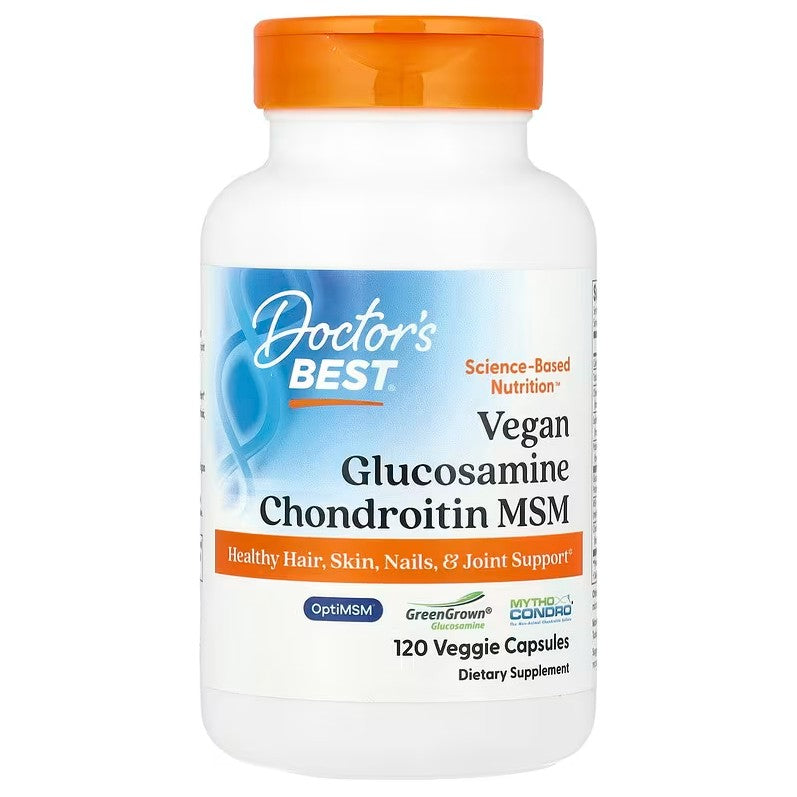 Doctor's Best gliukozaminas, chondroitinas ir MSM – 120 kapsulių