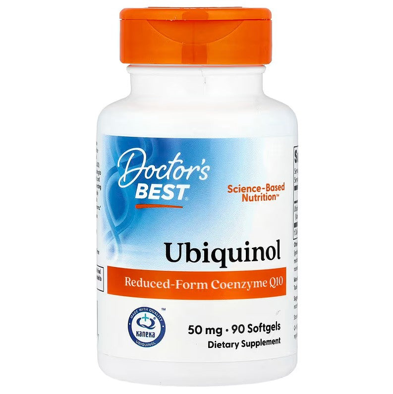 Doctor's Best ubichinolis su kaneka, 50 mg – 90 kapsulių