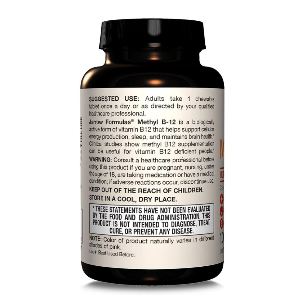Jarrow Formulas Metil B-12 2500 mcg - 100 kramtomų tablečių