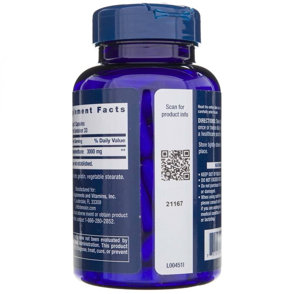 LIFE EXTENSION MSM (metilosulfonilmetanas) 1000 mg - 100 kapsulių