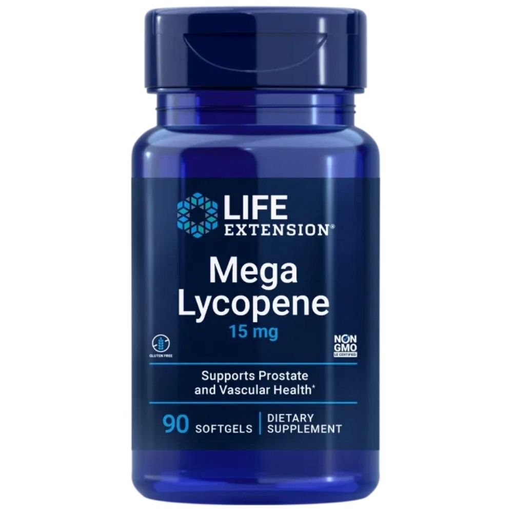 LIFE EXTENSION Mega Lycopene 15 mg – 90 kapsulių