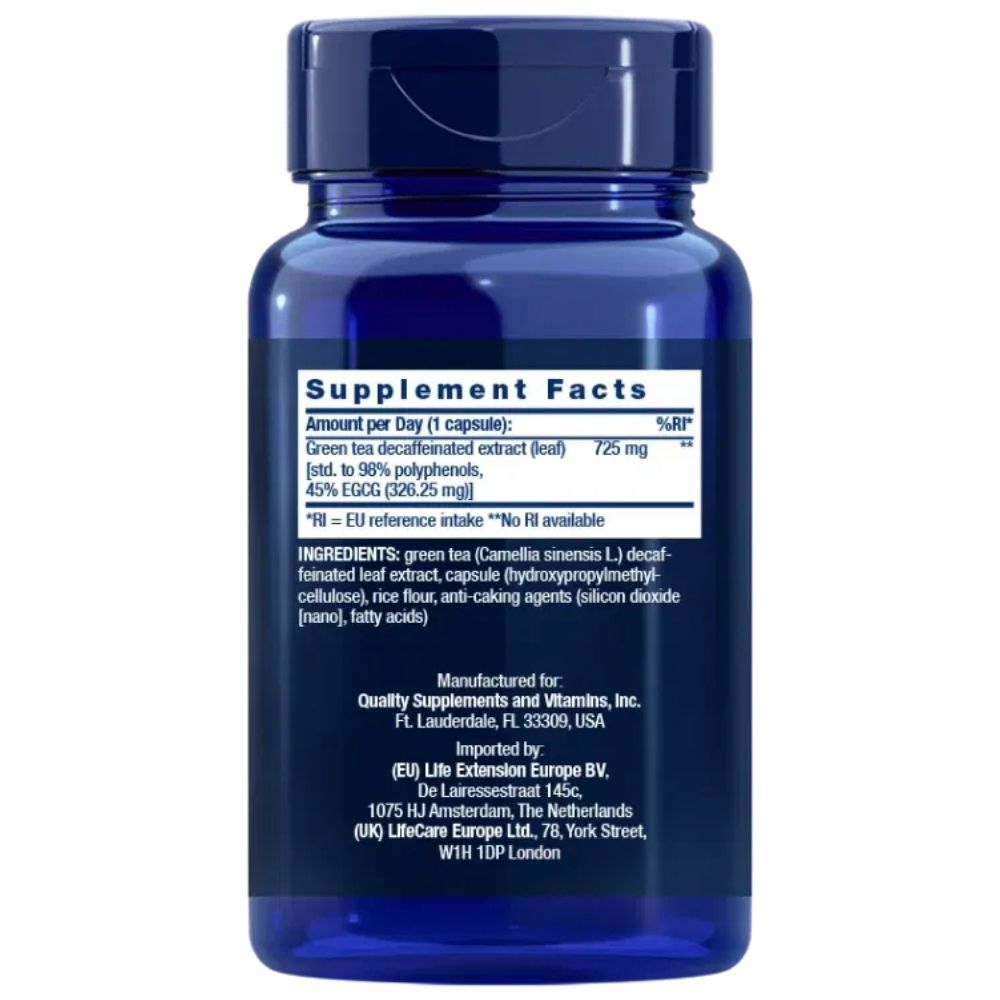 LIFE EXTENSION žaliosios arbatos ekstraktas 725 mg – 100 kapsulių