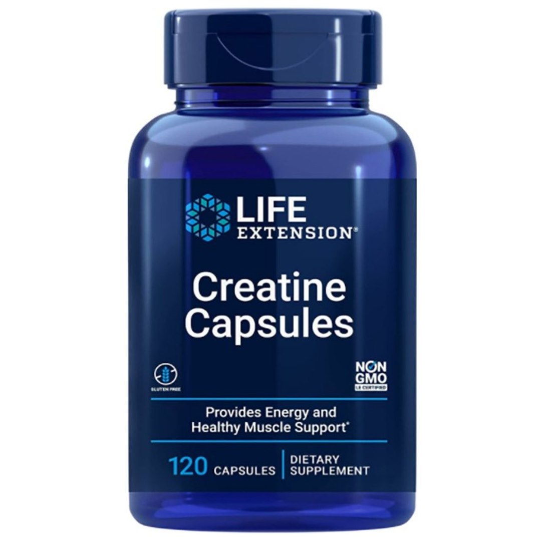 LIFE EXTENSION kreatino kapsulės – 120 kapsulių