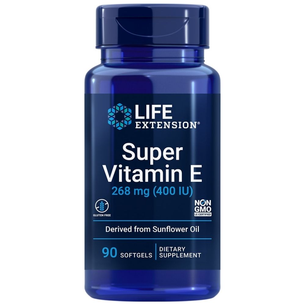LIFE EXTENSION Super vitaminas E 268 mg – 90 kapsulių