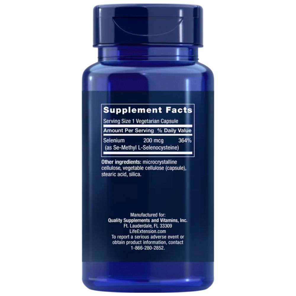 LIFE EXTENSION selenas (Se-metil-L-selenocisteinas) 200 mcg - 90 kapsulių
