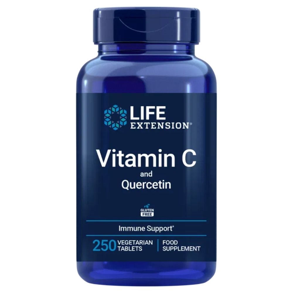 LIFE EXTENSION vitaminas C ir biokvercetino fitosoma - 250 tablečių