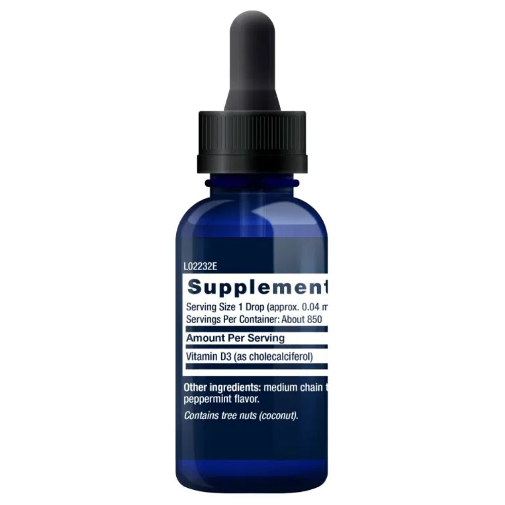 LIFE EXTENSION vitamino D3 2000 TV lašai su mėtomis – 29,57 ml
