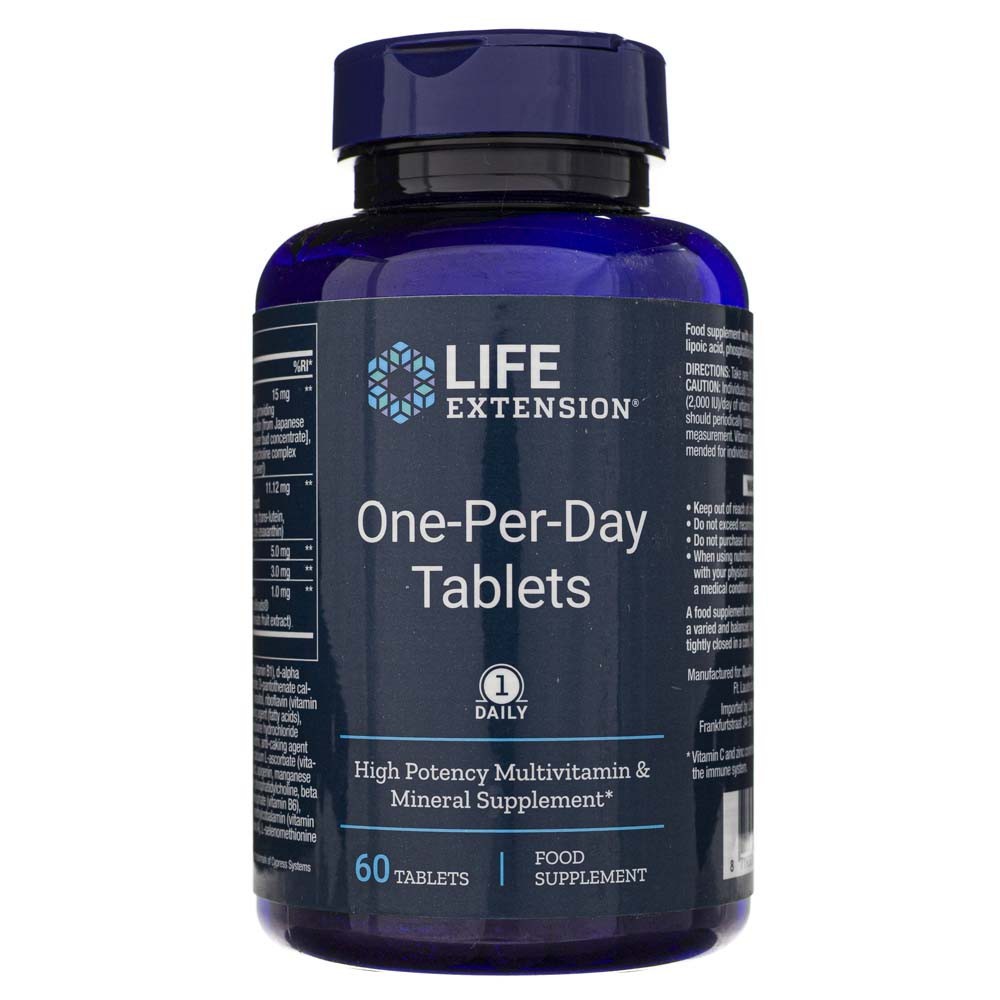LIFE EXTENSION viena tabletė per dieną (multivitaminai) – 60 tablečių