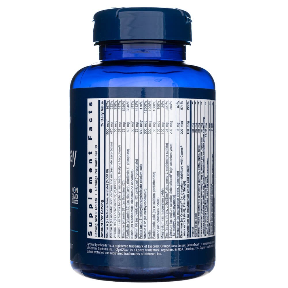 LIFE EXTENSION dvi tabletės per dieną (multivitaminai) - 60 tablečių