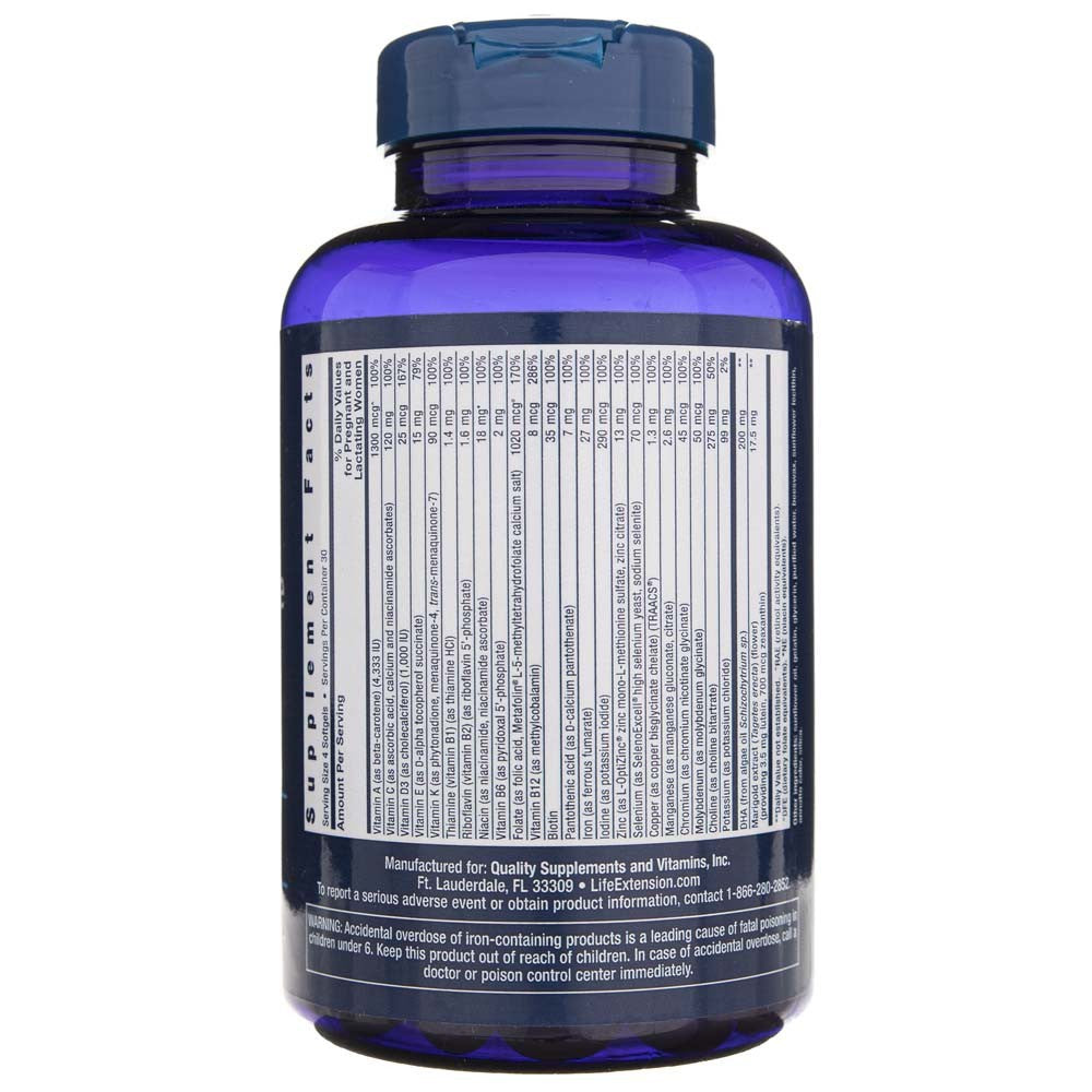 LIFE EXTENSION Prenatal Advantage – 120 kapsulių