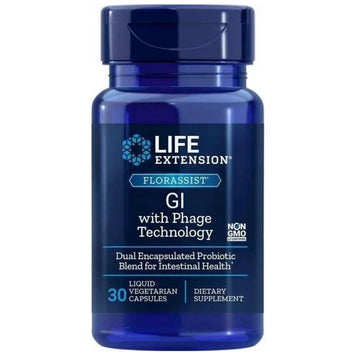 LIFE EXTENSION Florassist® probiotikas GI su fagų technologija – 30 kapsulių