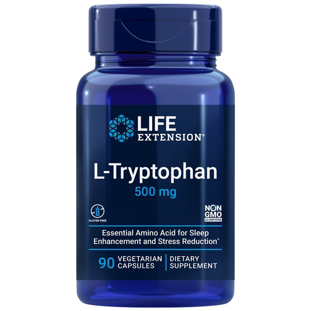 LIFE EXTENSION L-triptofanas 500 mg - 90 kapsulių