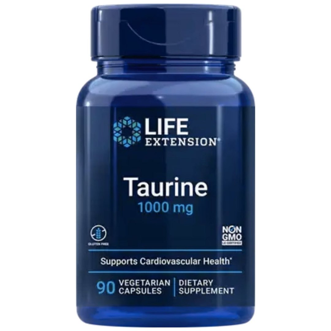 LIFE EXTENSION taurinas 1000 mg - 90 kapsulių