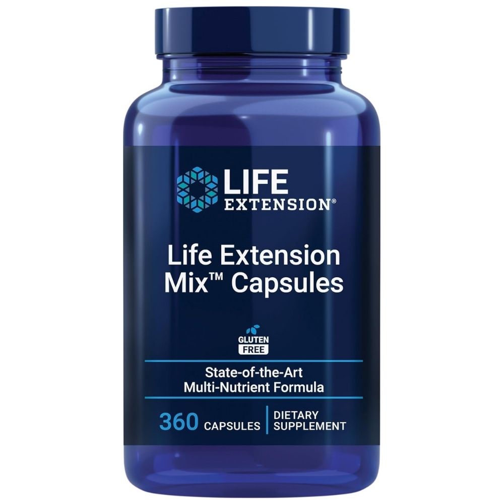 LIFE EXTENSION Mix™ vitaminų kompleksas, mineralai, daržovės ir vaisiai - 360 kapsulių