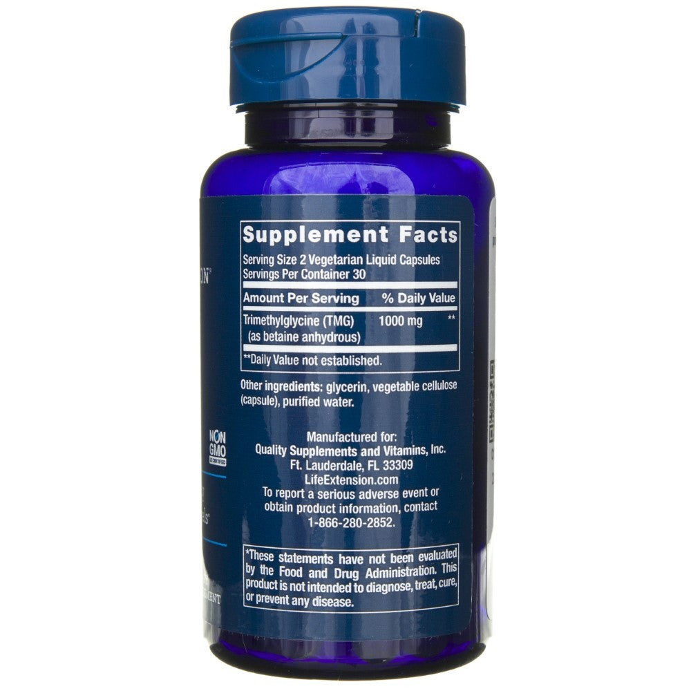 LIFE EXTENSION TMG 500 mg - 60 kapsulių