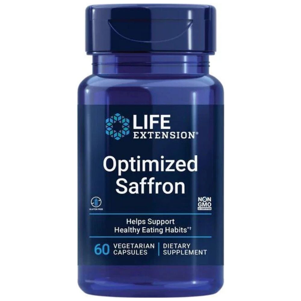 LIFE EXTENSION optimizuotas šafranas 88,25 mg - 60 kapsulių
