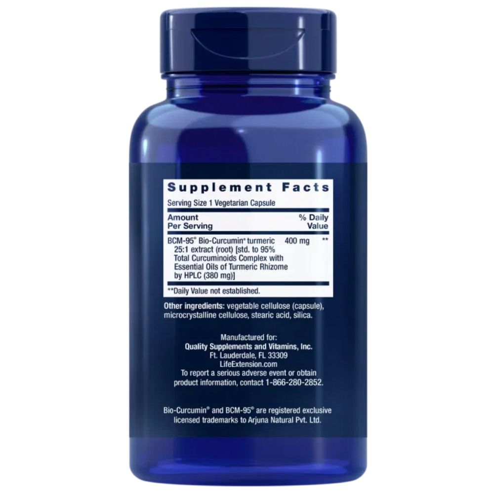LIFE EXTENSION Super Bio-Curcumin®, ciberžolės ekstraktas 400 mg – 60 kapsulių