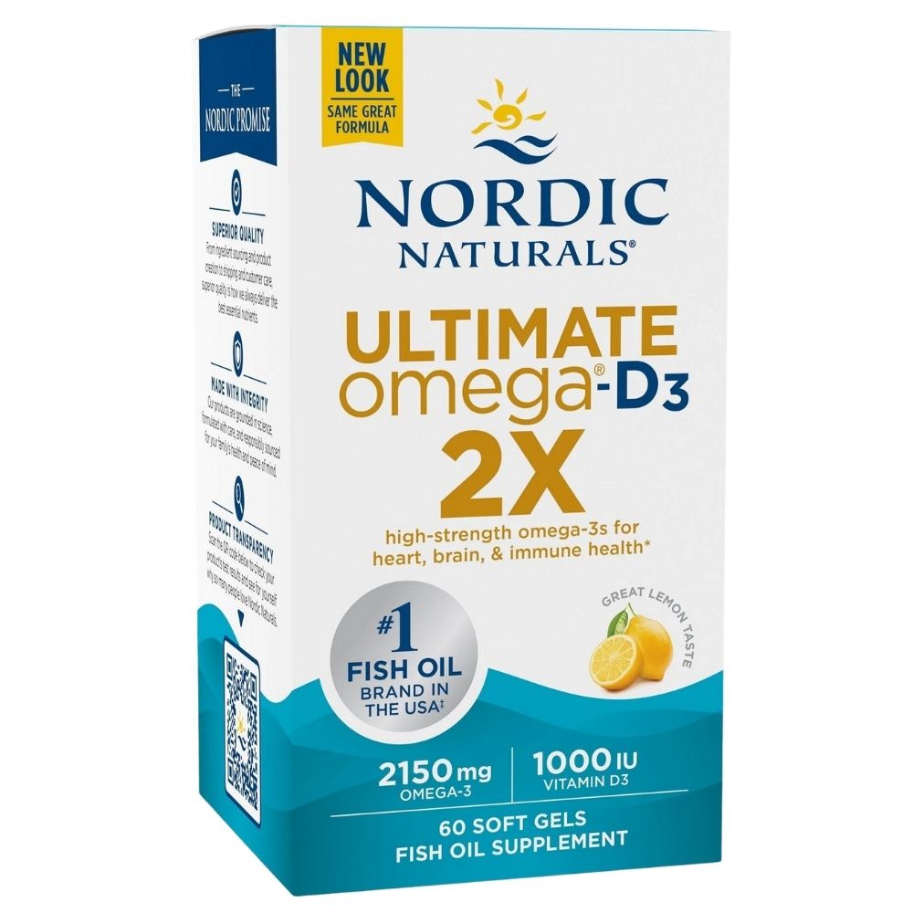 Nordic Naturals Ultimate Omega-D3 2X, citrinų skonio – 60 kapsulių