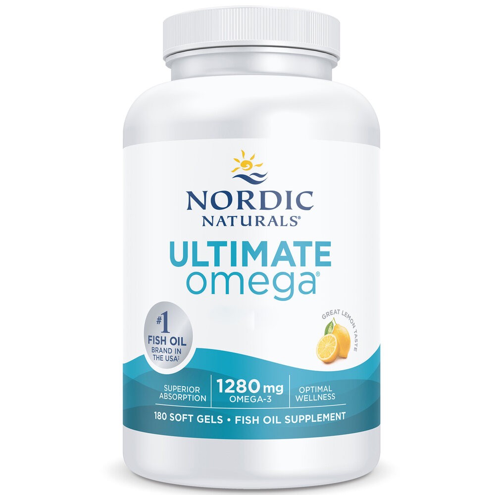 Nordic Naturals Ultimate Omega 1280 mg, citrinų skonio – 180 kapsulių
