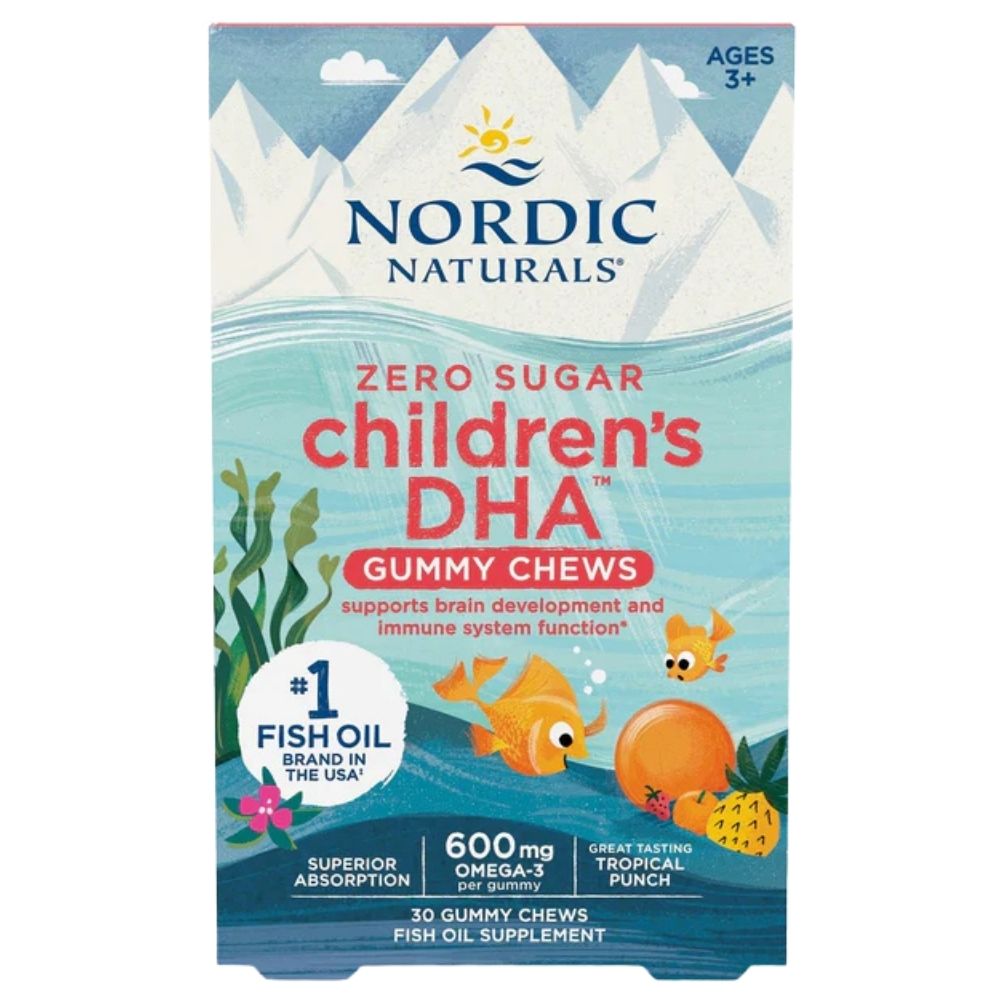 Nordic Naturals vaikams skirti DHA, Omega-3, tropiniai guminukai – 30 vnt.