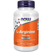 NOW FOODS L-argininas 500 mg – 100 kapsulių