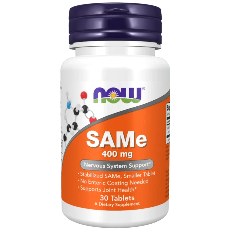 NOW FOODS SAMe (S-adenozil-L-metioninas) 400 mg – 30 tablečių