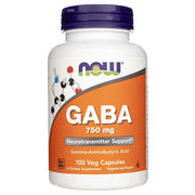 NOW FOODS GABA 750 mg – 100 kapsulių
