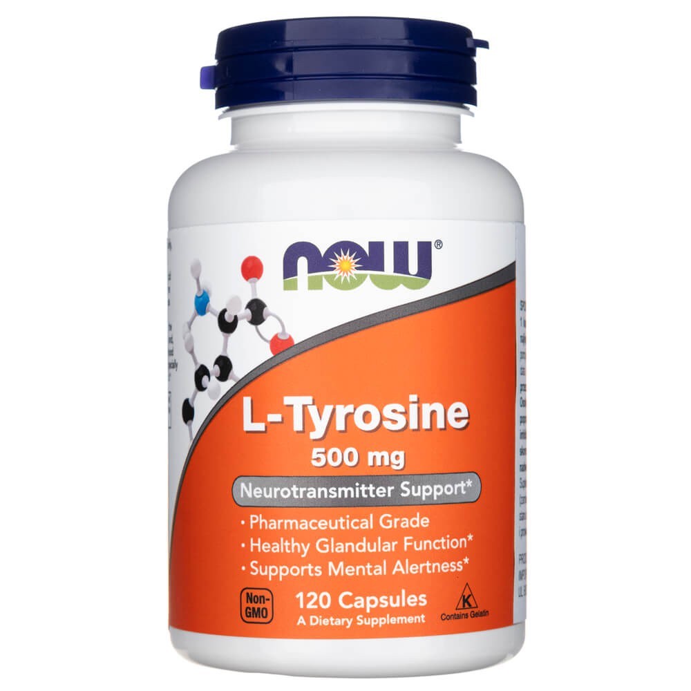 NOW FOODS L-tirozinas 500 mg – 120 kapsulių