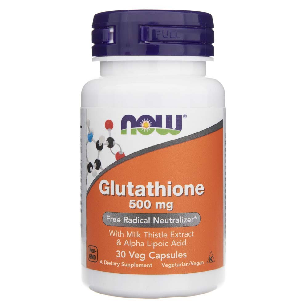 NOW FOODS glutationas 500 mg – 30 kapsulių