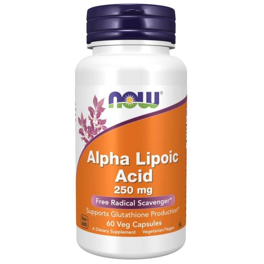 NOW FOODS alfa lipoinė rūgštis 250 mg – 60 kapsulių