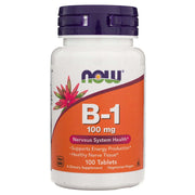 NOW FOODS vitaminas B-1 100 mg – 100 tablečių