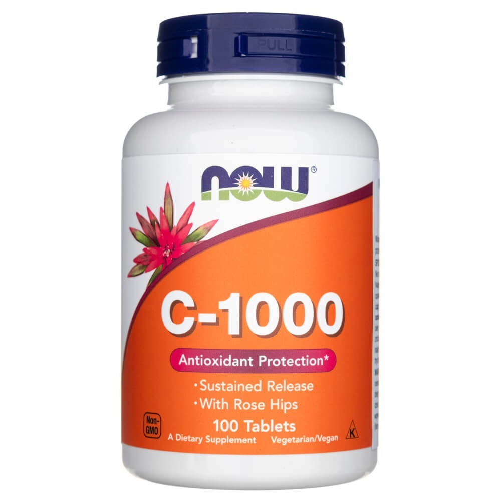 NOW FOODS vitaminas C-1000, pailginto atpalaidavimo – 100 tablečių
