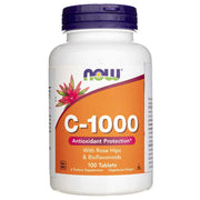 NOW FOODS vitaminas C-1000 su erškėtuogėmis ir bioflavonoidais – 100 tablečių