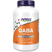 NOW FOODS GABA 500 mg su vitaminu B6 – 200 kapsulių
