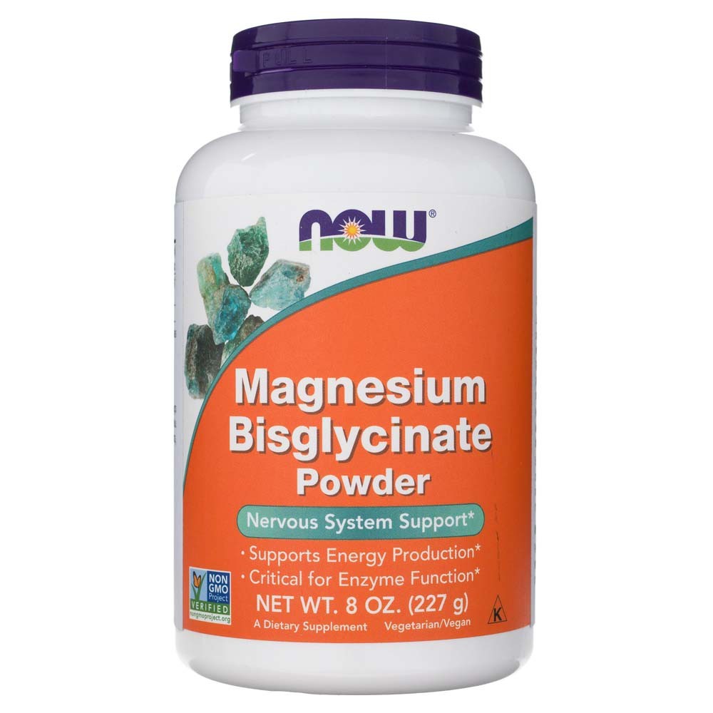 NOW FOODS magnio bisglicinato milteliai – 227 g