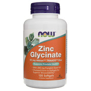 NOW FOODS cinko glicinatas 30 mg – 120 kapsulių