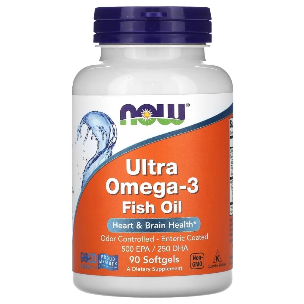 NOW FOODS Ultra Omega-3, 500 EPA / 250 DHA – 90 kapsulių