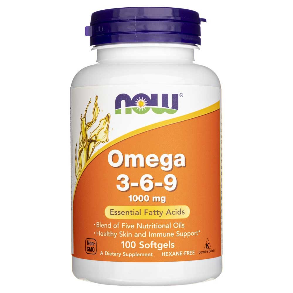 NOW FOODS Omega 3-6-9 1000 mg – 100 kapsulių