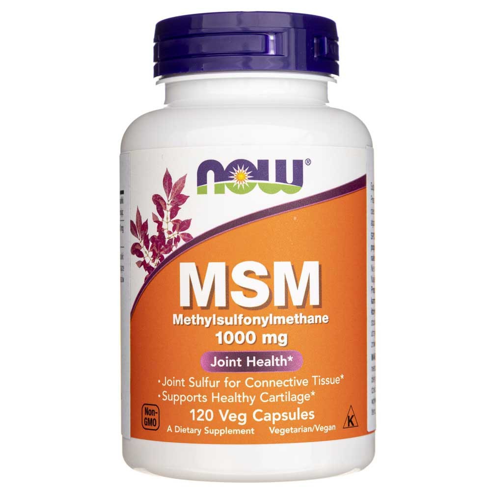 NOW FOODS MSM 1000 mg – 120 kapsulių