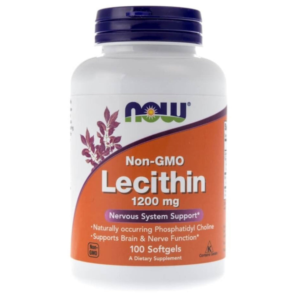 NOW FOODS lecitinas be GMO 1200 mg – 100 kapsulių