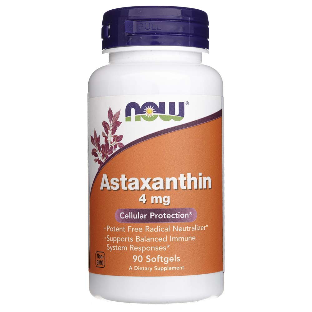 NOW FOODS astaksantinas 4 mg – 90 kapsulių
