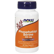 NOW FOODS fosfatidilserinas 100 mg su cholinu ir inozitoliu – 60 kapsulių