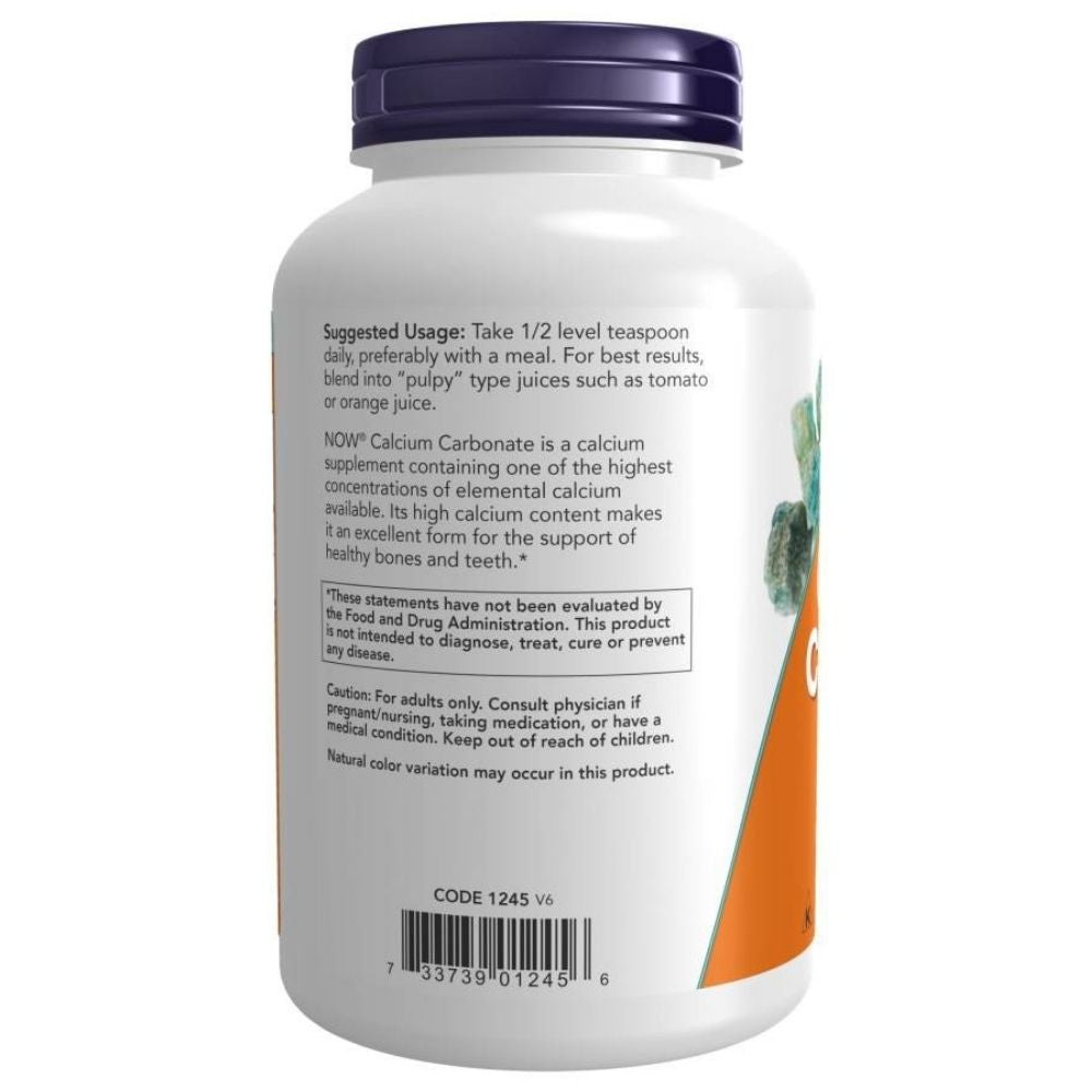 NOW FOODS kalcis (kalcio karbonatas) 600 mg - 340 g