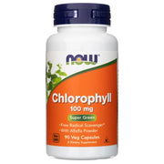 NOW FOODS chlorofilas 100 mg – 90 kapsulių