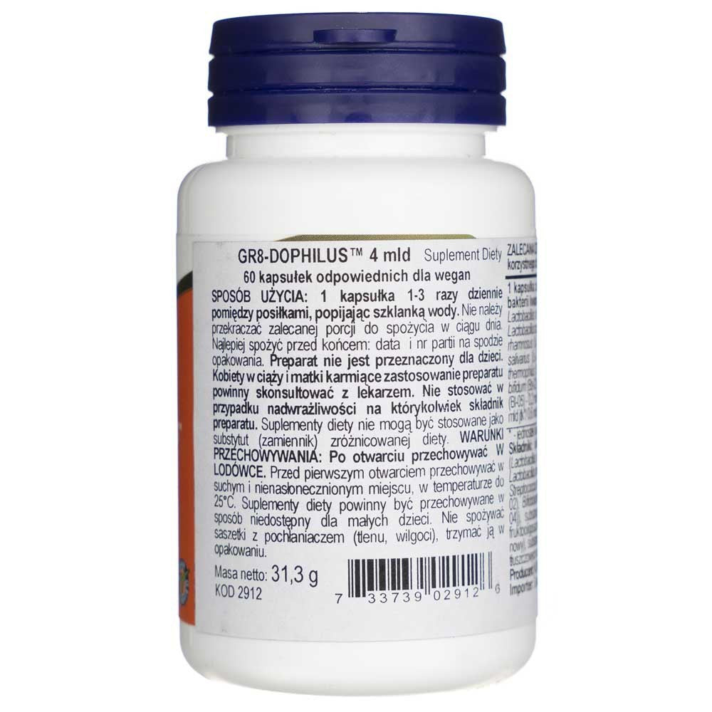 NOW FOODS Gr8-Dophilus – 60 kapsulių