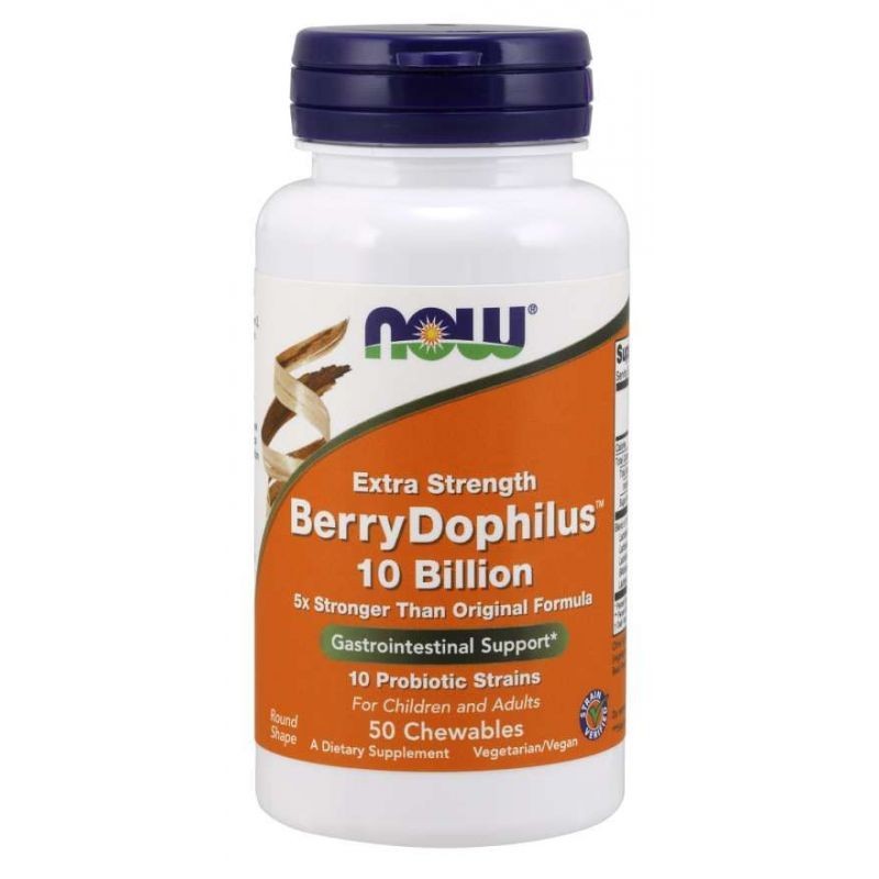 NOW FOODS BerryDophilus probiotikas vaikams ir suaugusiesiems – 50 tablečių