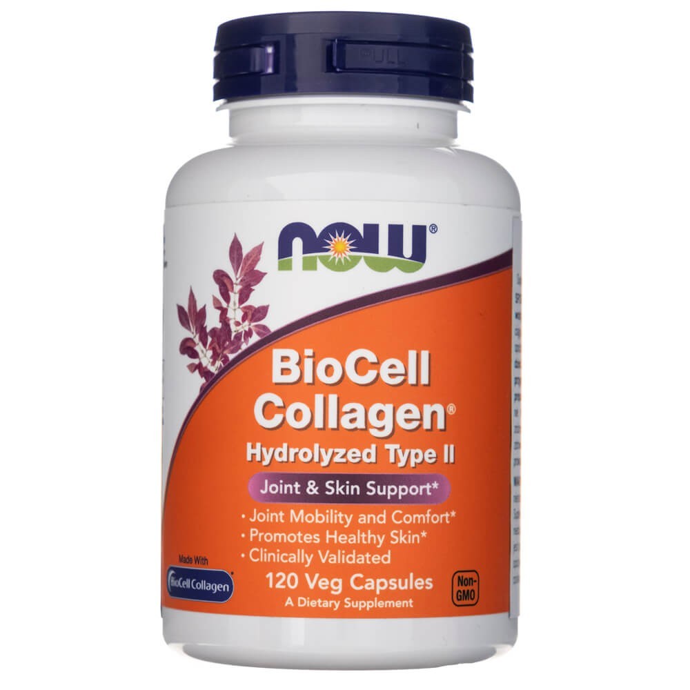 NOW FOODS BioCell kolagenas® hidrolizuotas II tipo – 120 kapsulių