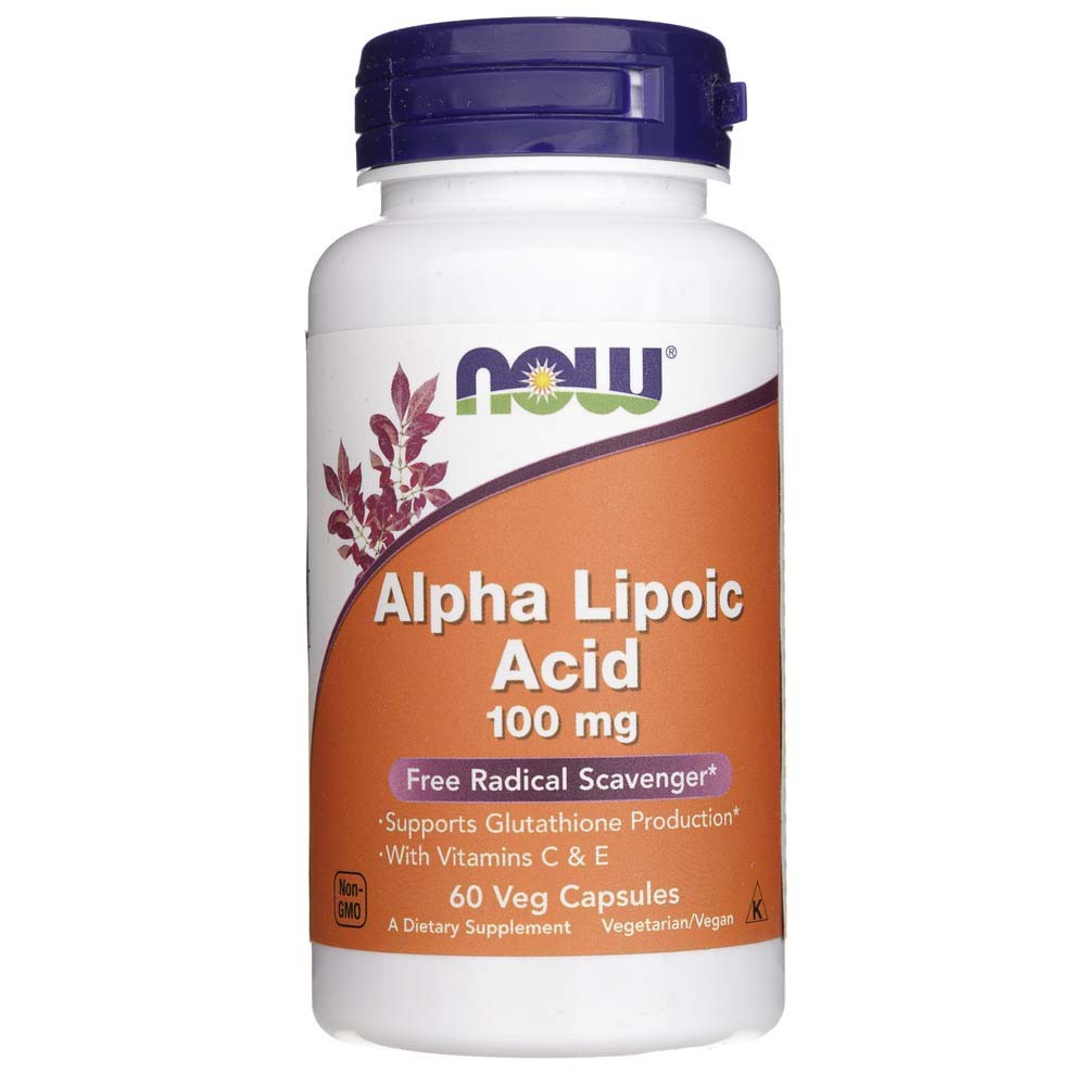 NOW FOODS alfa lipoinė rūgštis 100 mg – 60 kapsulių
