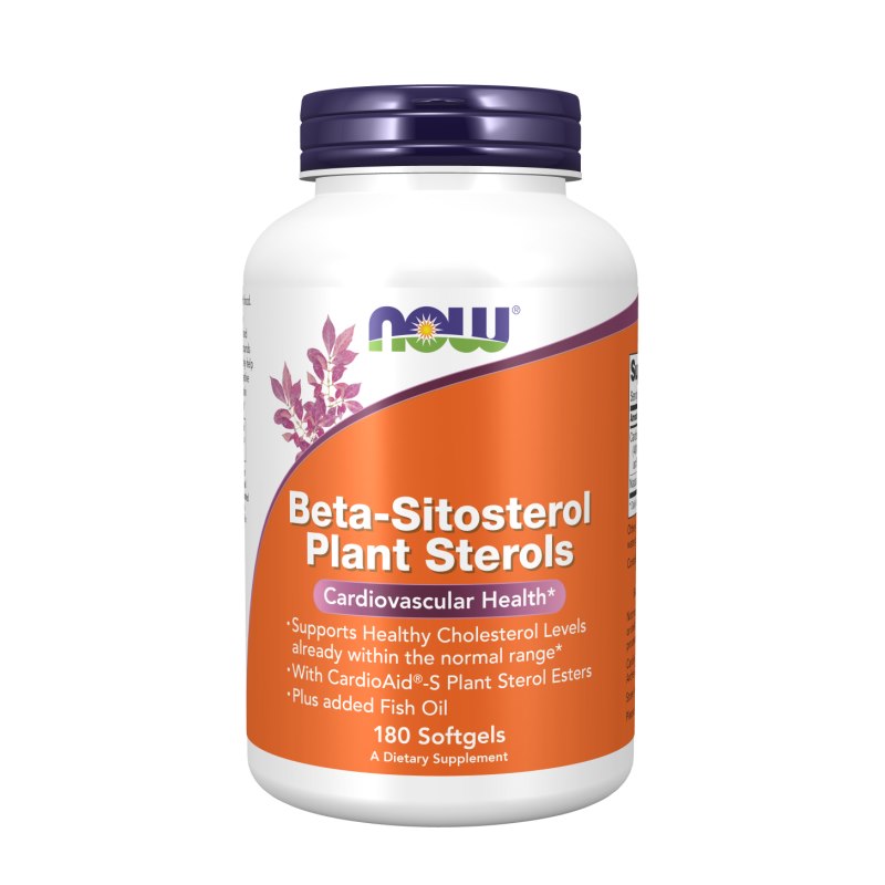 NOW FOODS beta-sitosterolio augaliniai steroliai – 180 kapsulių